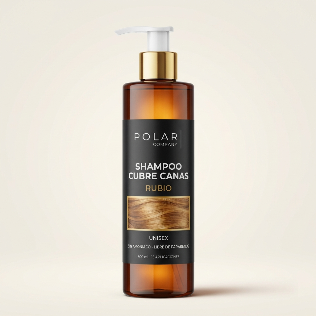 Shampoo Cubre Canas Polar Company tono Rubio 300 ml